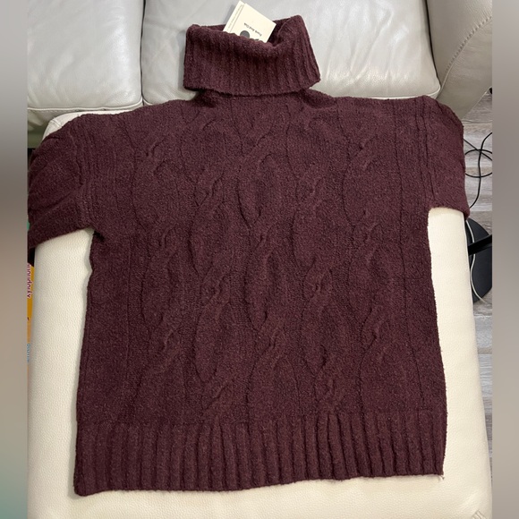 NWT - Frank & Oak Women’s Wool Blended Ribbed Turtleneck Sweater - Size L - Picture 5 of 9